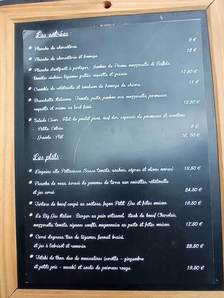 Menu_Le Petit Gus_Courthézon_image_1