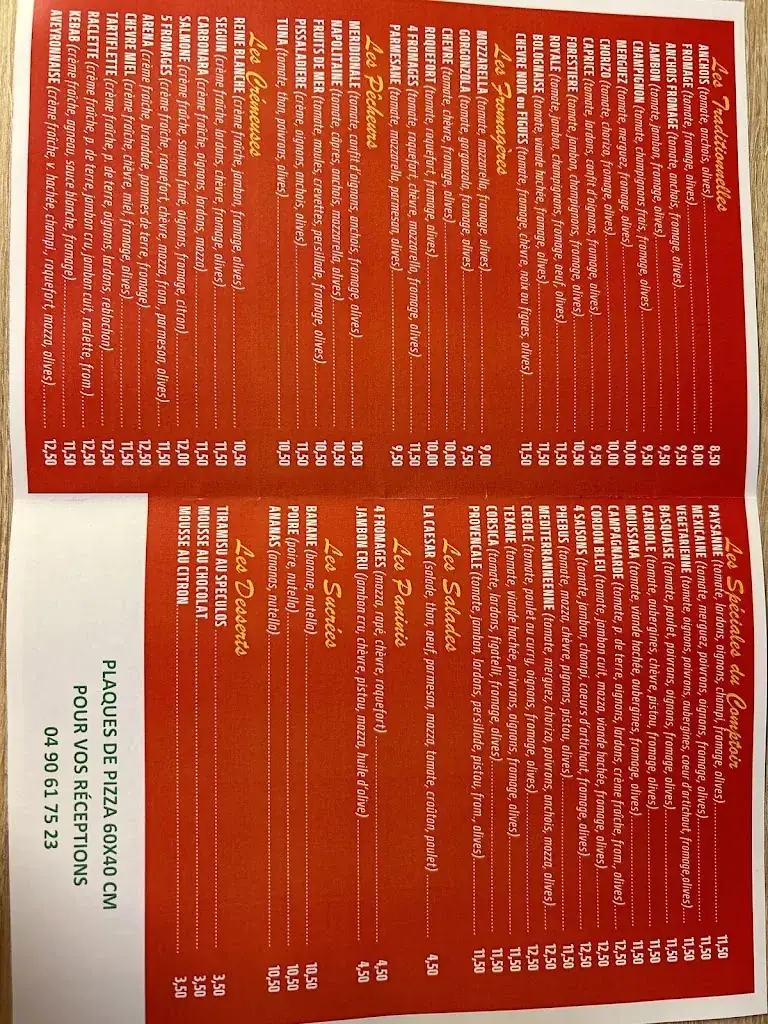 Menu_Le comptoir a pizzas_Courthézon_image_1