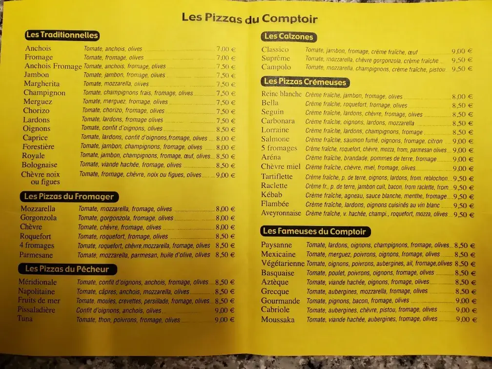 Menu_Le comptoir a pizzas_Courthézon_image_3