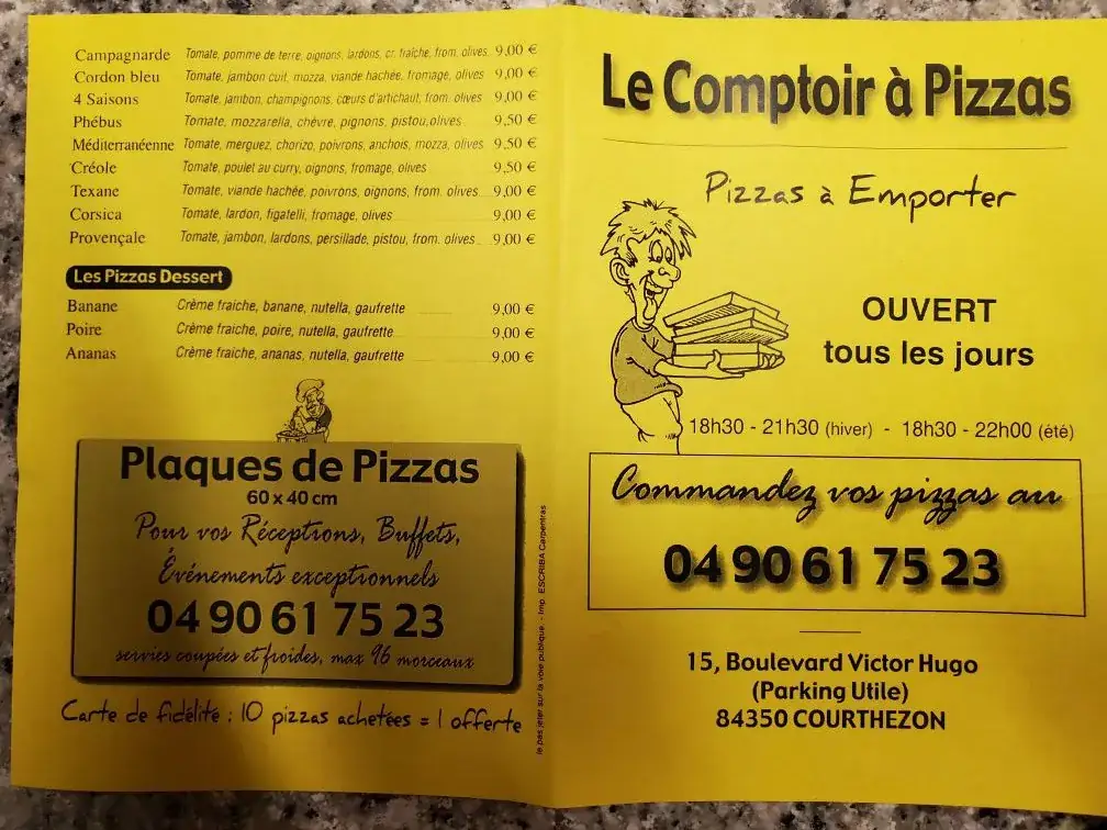 Menu_Le comptoir a pizzas_Courthézon_image_4