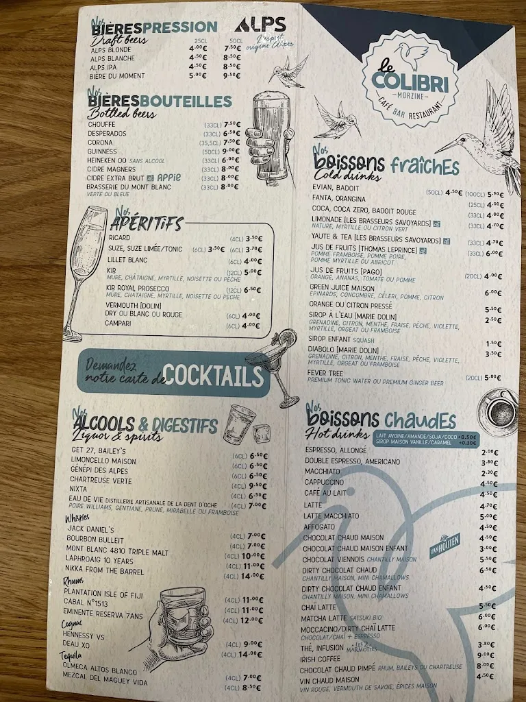 Menu_Le Colibri_Morzine_image_1