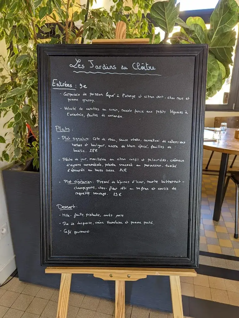 Menu_Restaurant bistronomique - Les Jardins du Cloître de Marseille_Marseille_image_1