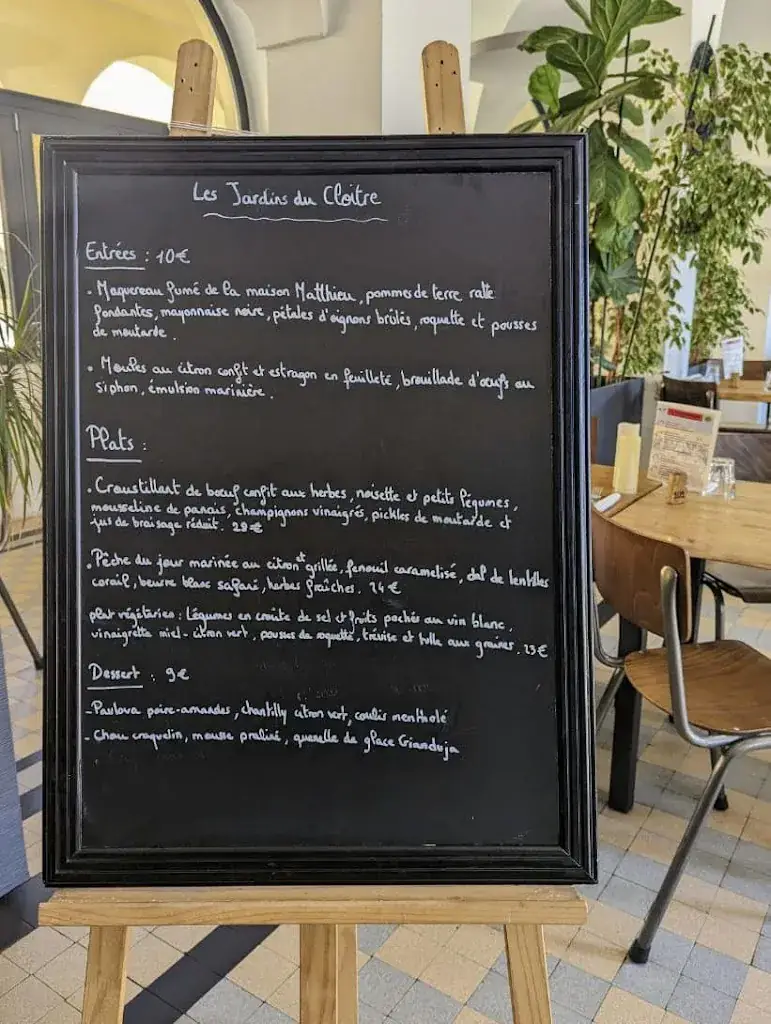 Menu_Restaurant bistronomique - Les Jardins du Cloître de Marseille_Marseille_image_2
