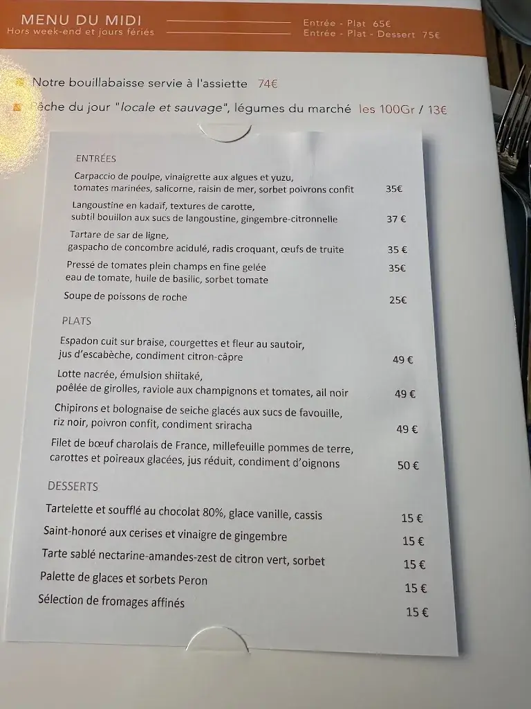 Menu_Peron Restaurant_Marseille_image_1