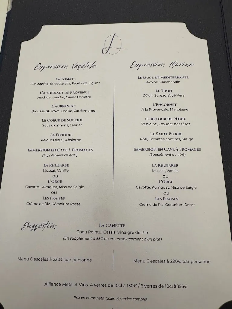 Menu_La Table du Castellet***_Castellet_image_1