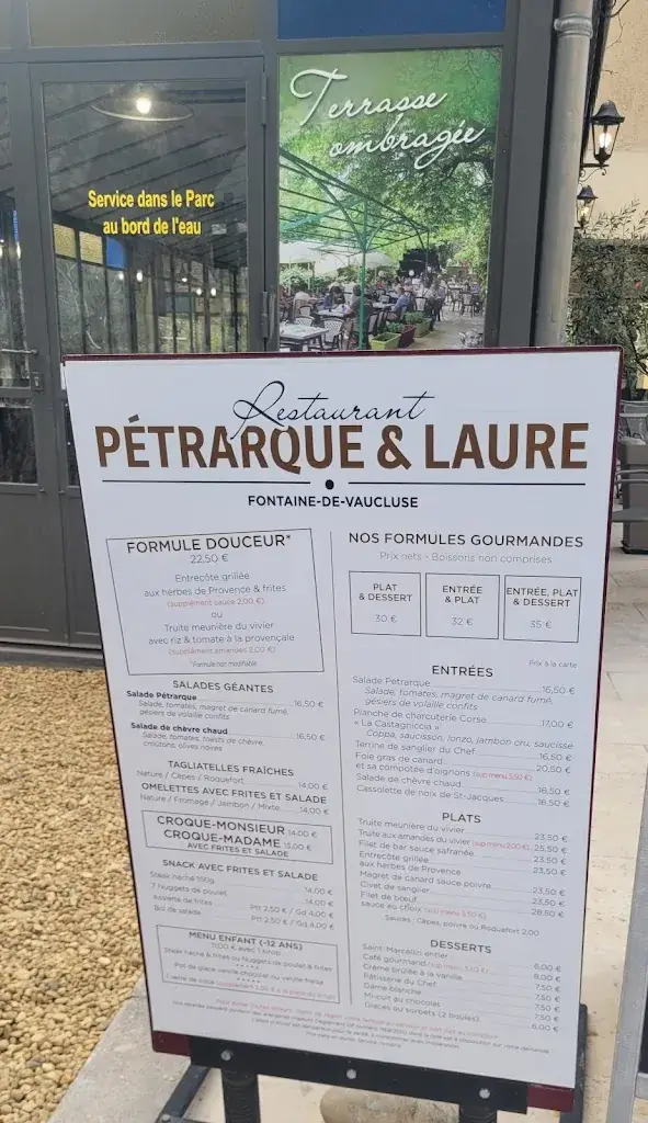 Menu_Restaurant Pétrarque et Laure_Fontaine-de-Vaucluse_image_1