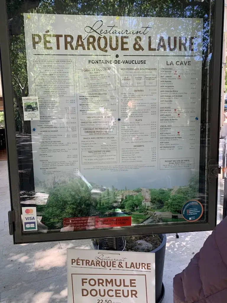 Menu_Restaurant Pétrarque et Laure_Fontaine-de-Vaucluse_image_2
