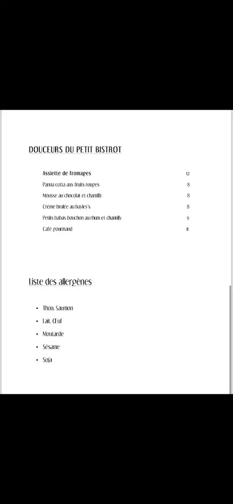 Menu_Restaurant Cogolin- Le Petit Bistrot_Cogolin_image_4