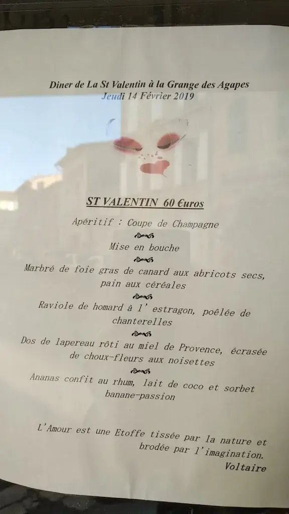 Menu_La Grange des Agapes - Restaurant gastronomique Cogolin_Cogolin_immagine_2