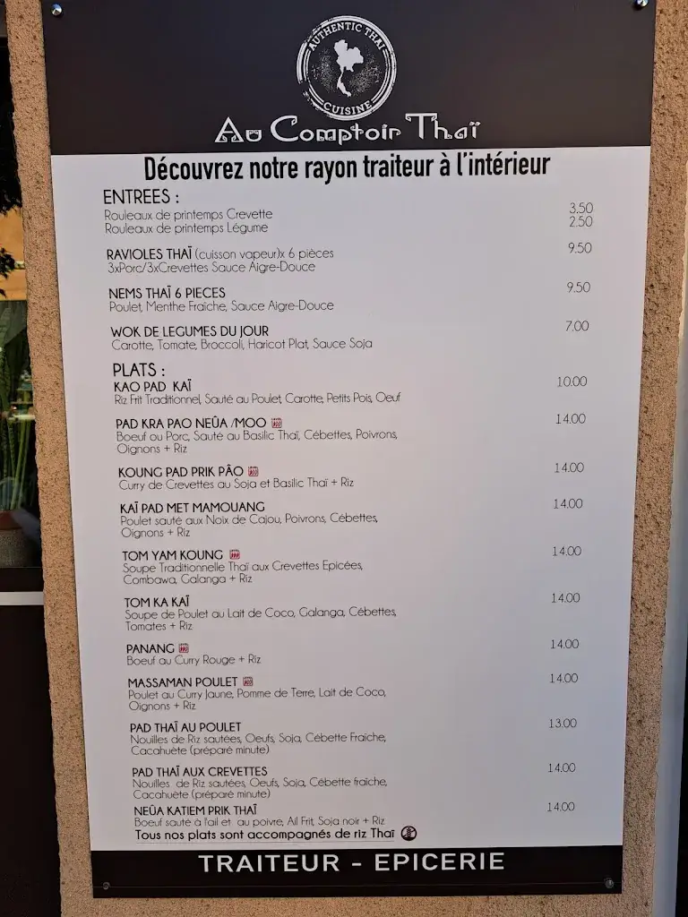 Menu_Au Comptoir Thaï_Cogolin_image_1
