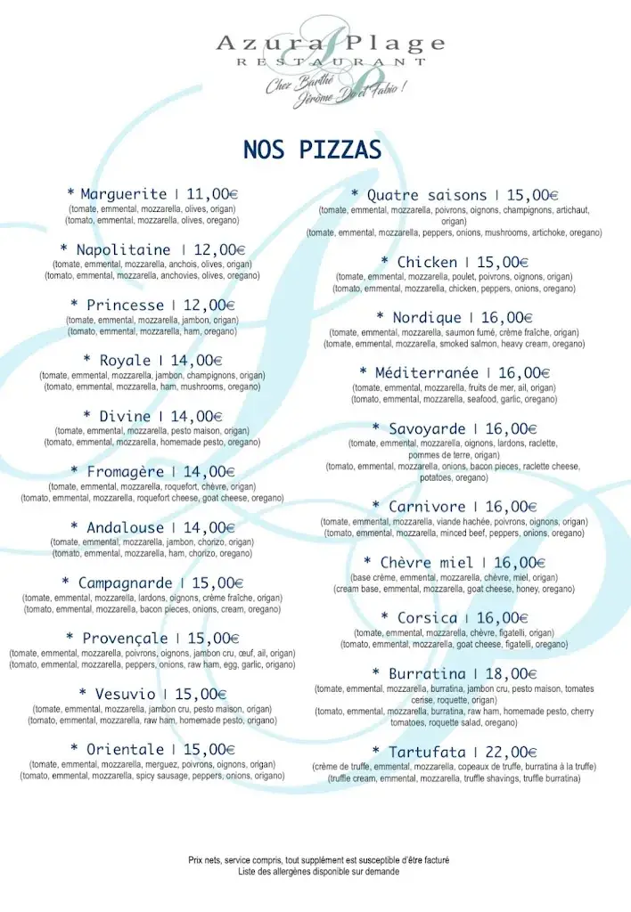 Menu_Azura Plage_Cogolin_image_1