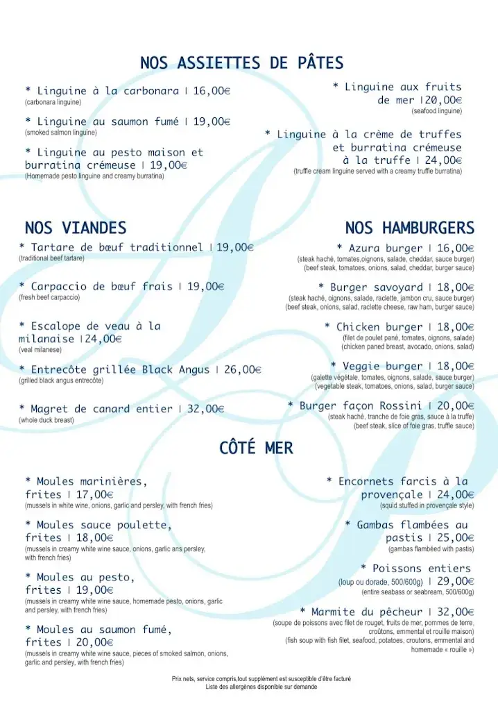 Menu_Azura Plage_Cogolin_image_2