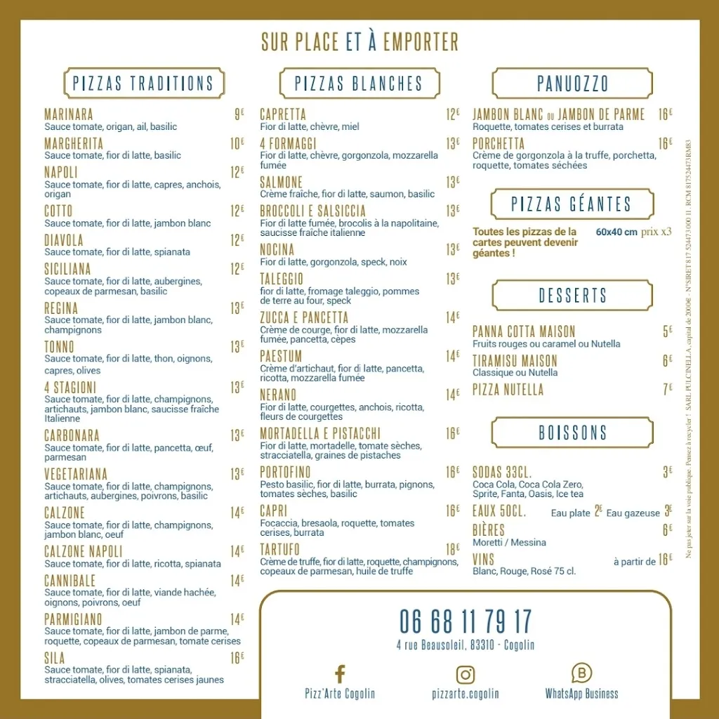 Menu_Pizz'Arte Cogolin_Cogolin_image_1