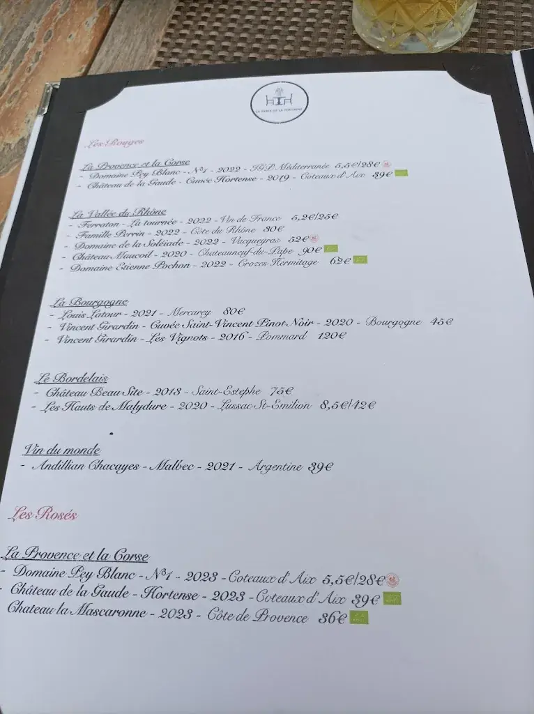 Menü_La Table de la Fontaine_Ventabren_Bild_1