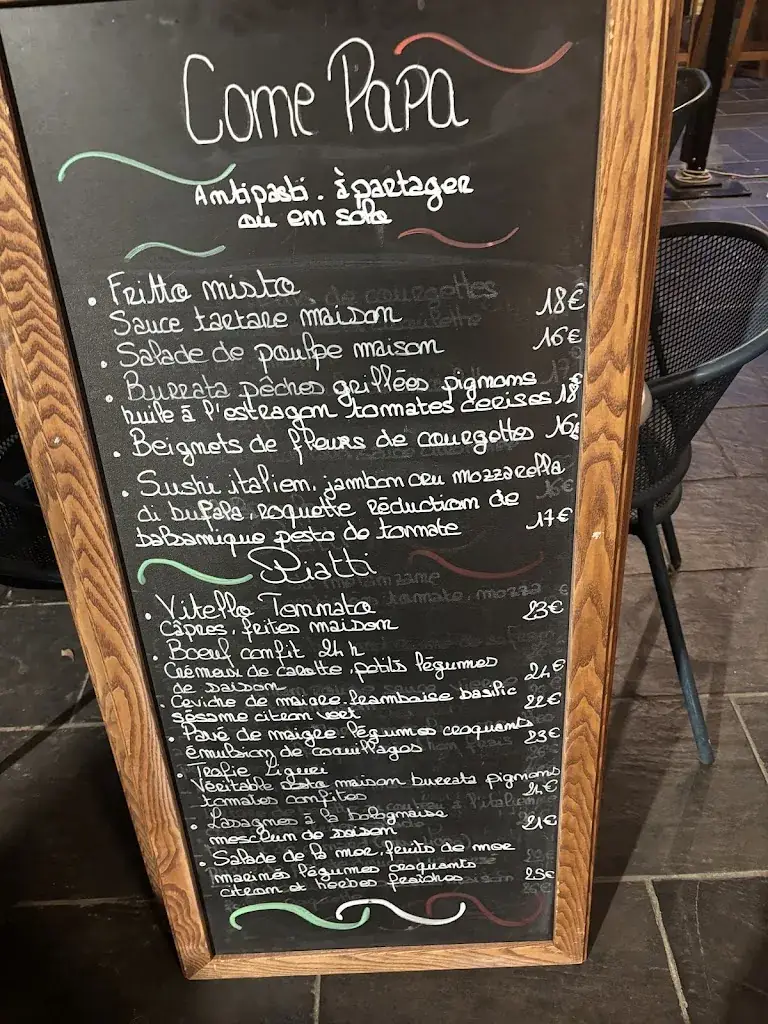 Menu_Come Papa Ristorante_Marseille_image_2