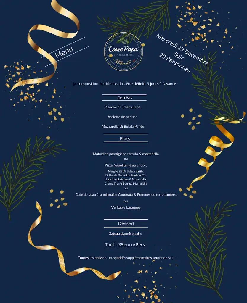 Menu_Come Papa Ristorante_Marseille_image_3