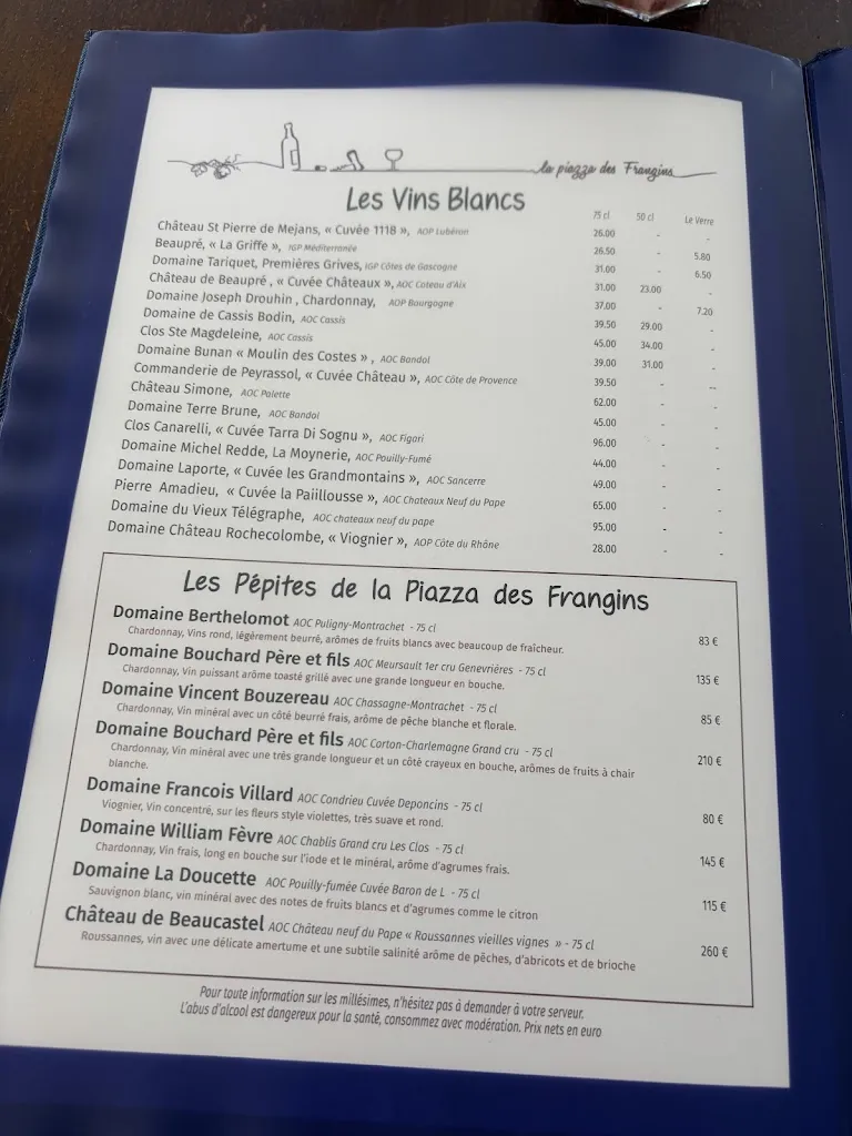Menu_LA PIAZZA DES FRANGINS Restaurant_Marseille_image_3