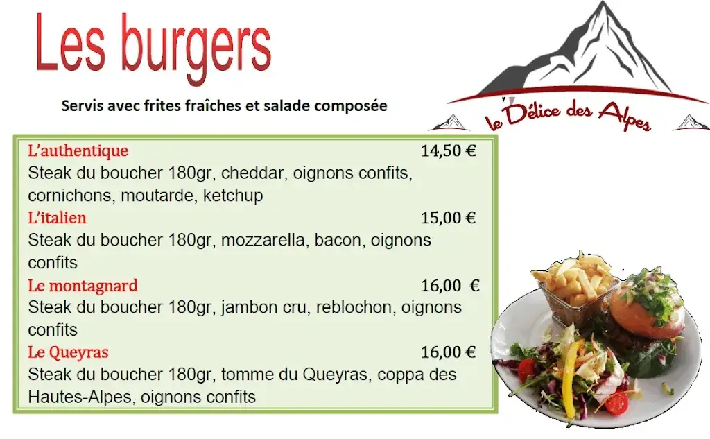 Menu_Le Délice Des Alpes_Embrun_image_1