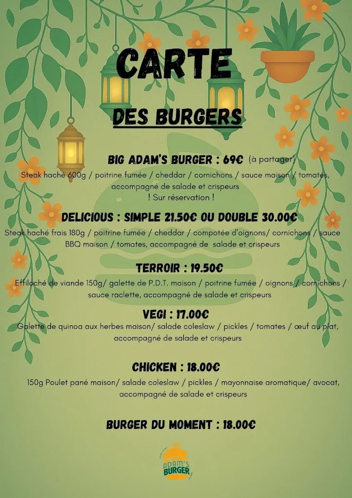 Menu_Adam's Burger_Embrun_image_1