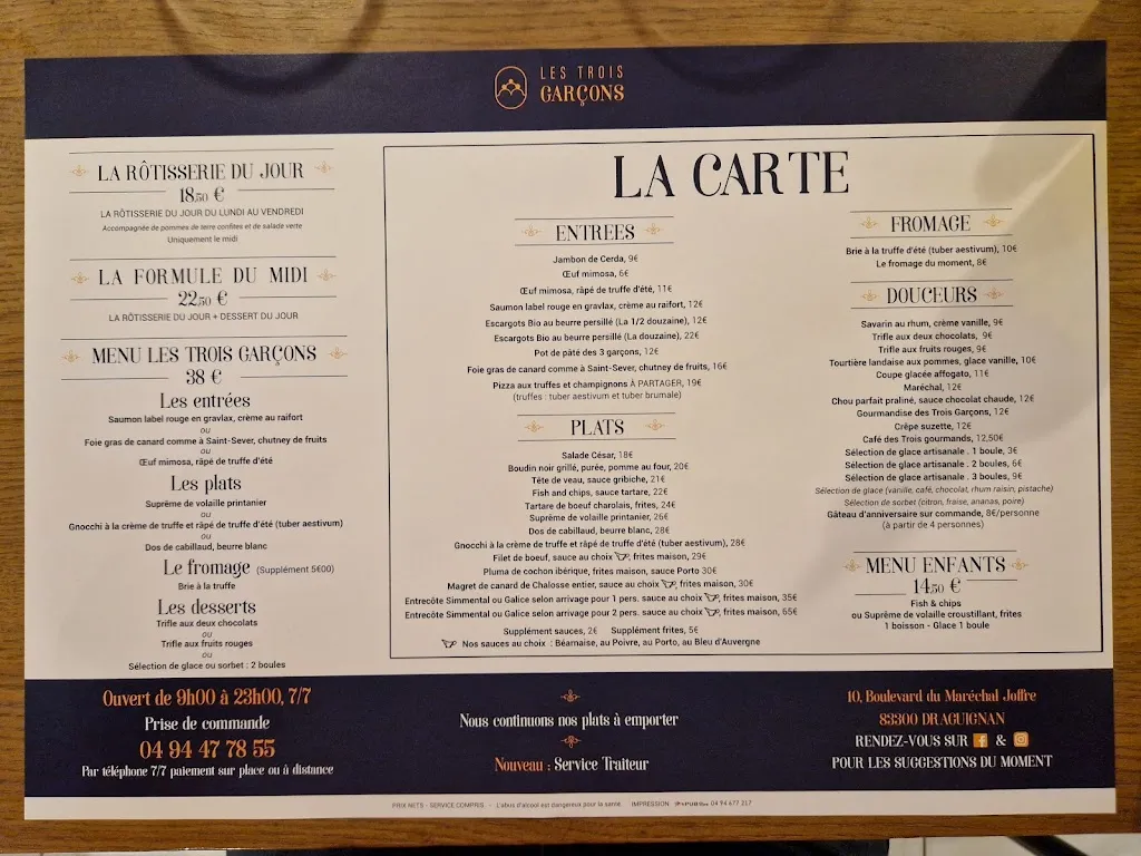 Menu_Les 3 Garçons_Draguignan_image_3