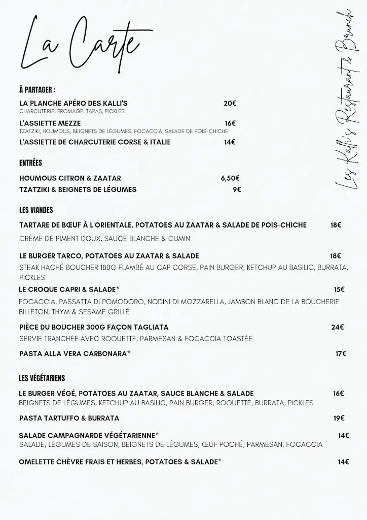 Menü_Les Kalli's Restaurant & Brunch_Draguignan_Bild_1