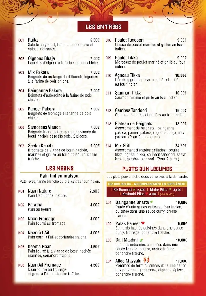 Menu_Restaurant Taj Mahal Draguignan_Draguignan_image_1