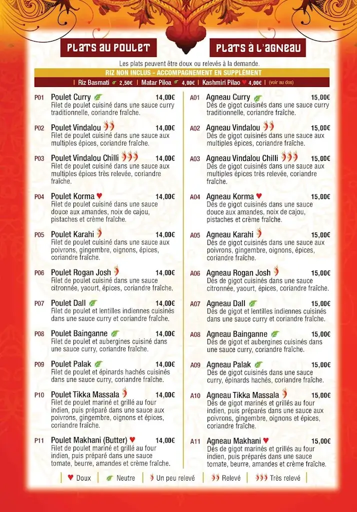 Menu_Restaurant Taj Mahal Draguignan_Draguignan_image_4