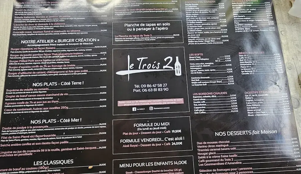 Menu_Restaurant Le Trois 2 - DRAGUIGNAN_Draguignan_immagine_1