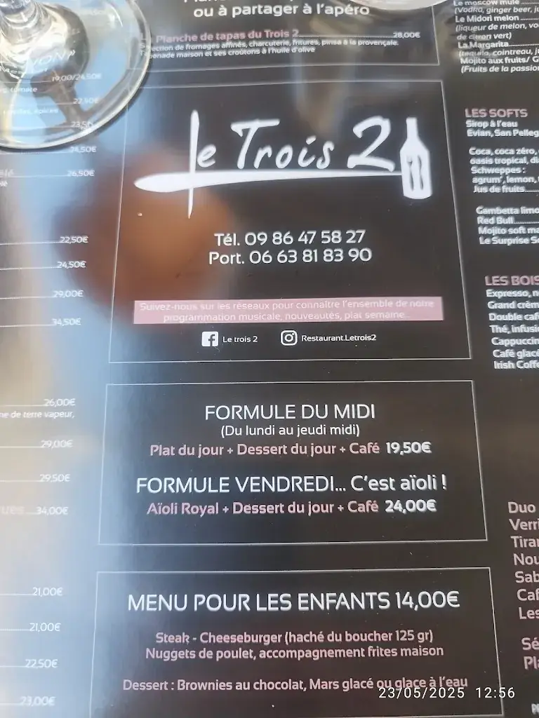 Menu_Restaurant Le Trois 2 - DRAGUIGNAN_Draguignan_immagine_2