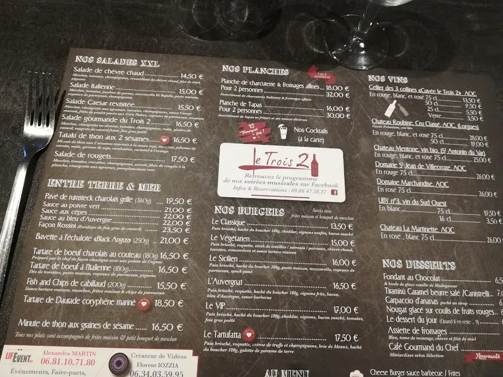 Menu_Restaurant Le Trois 2 - DRAGUIGNAN_Draguignan_immagine_4