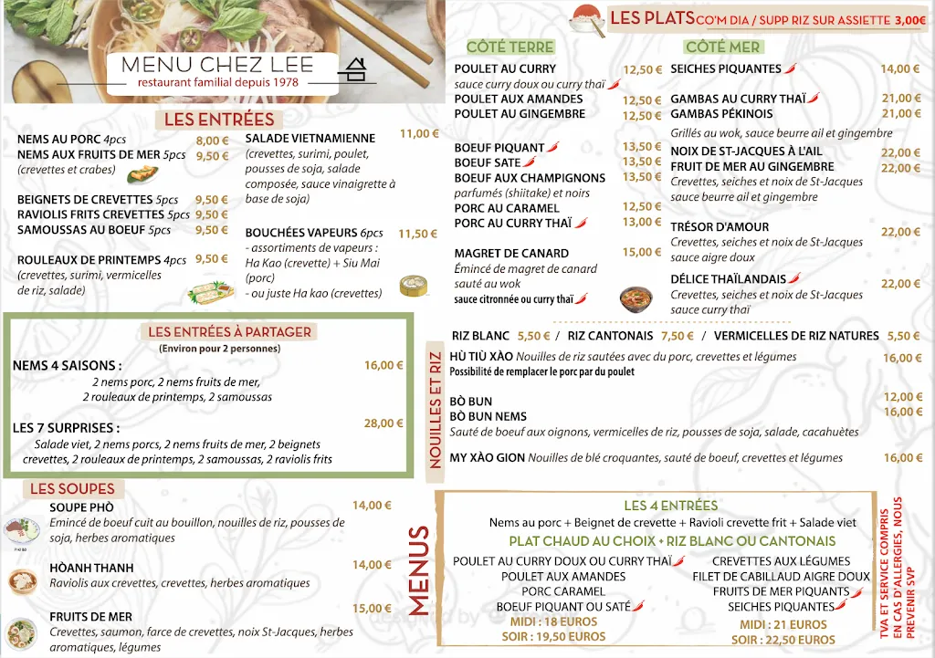 Menu_Restaurant Chez Lee DRAGUIGNAN_Draguignan_immagine_1
