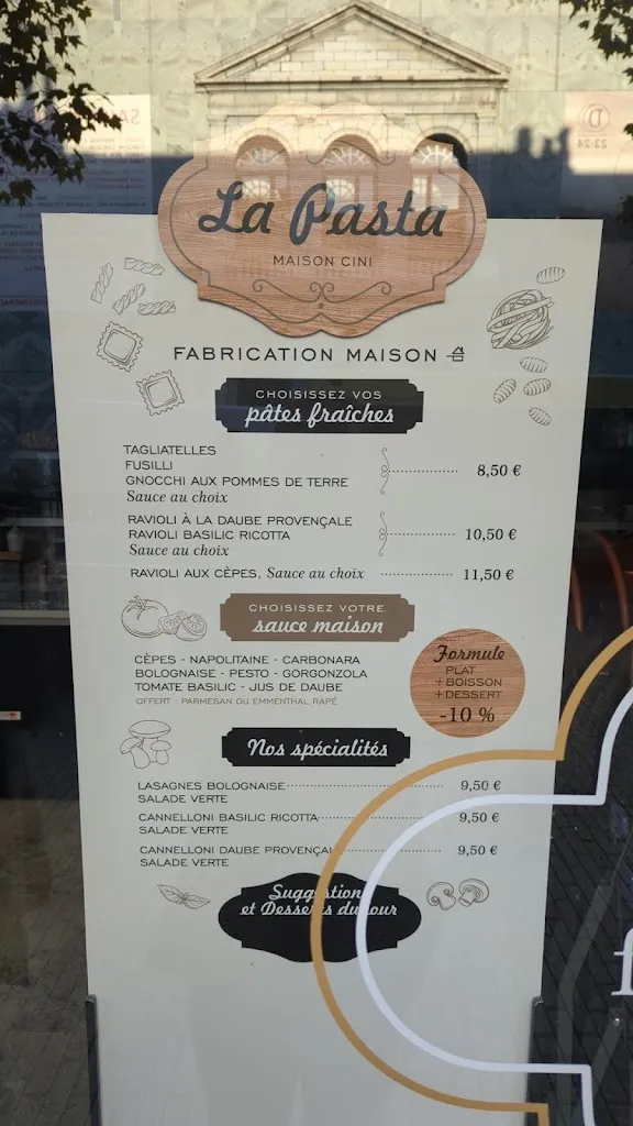 Menu_La Pasta - Bar à pâtes - Maison CINI Les pâtes flayoscaises_Draguignan_image_2