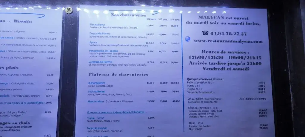 Menu_Le Malycan_Draguignan_image_3