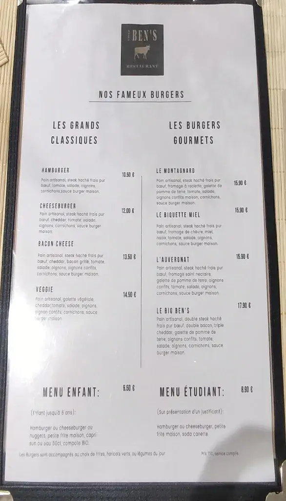 Menu_Ben's_Draguignan_immagine_2