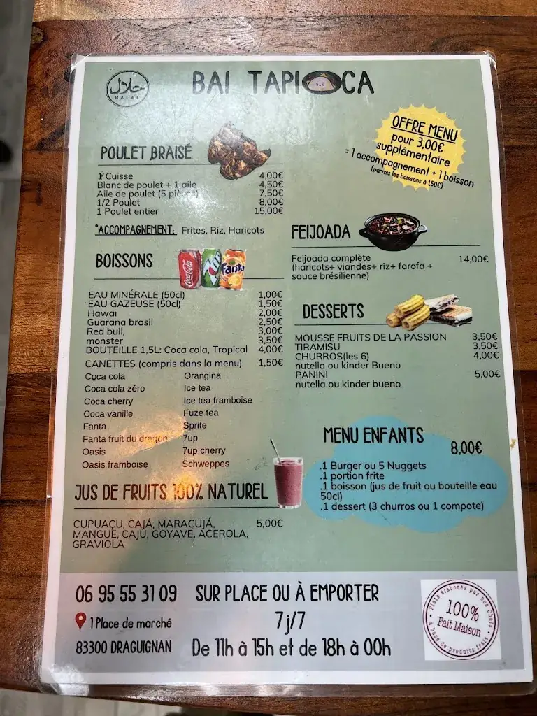 Menu_Bai Tapioca_Draguignan_image_1