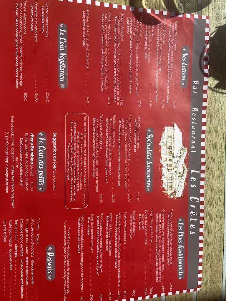 Menu_Restaurant Les Cretes_Morzine_image_4