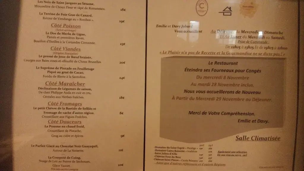 Menu_Le Nid / Table Intimiste - Flayosc_Flayosc_image_3