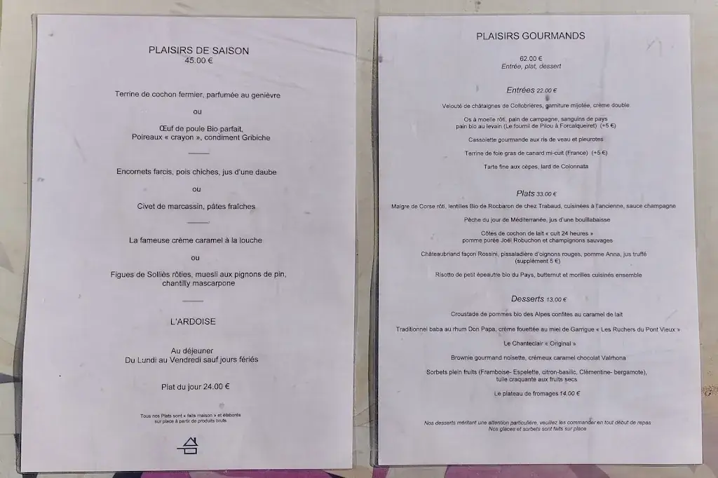 Menu_L'Auberge des Tuileries_Forcalqueiret_image_1
