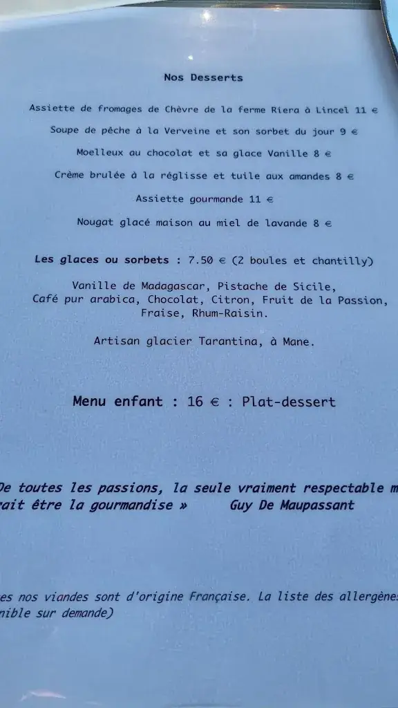 Menu_Les Terrasses de la Bastide - Restaurant Forcalquier_Forcalquier_image_2