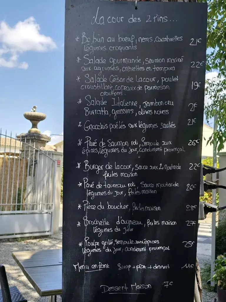 Menu_La cour des 2 pins_Fontvieille_image_1