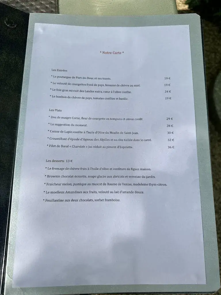 Menu_Le Patio - Restaurant Fontvieille_Fontvieille_image_1