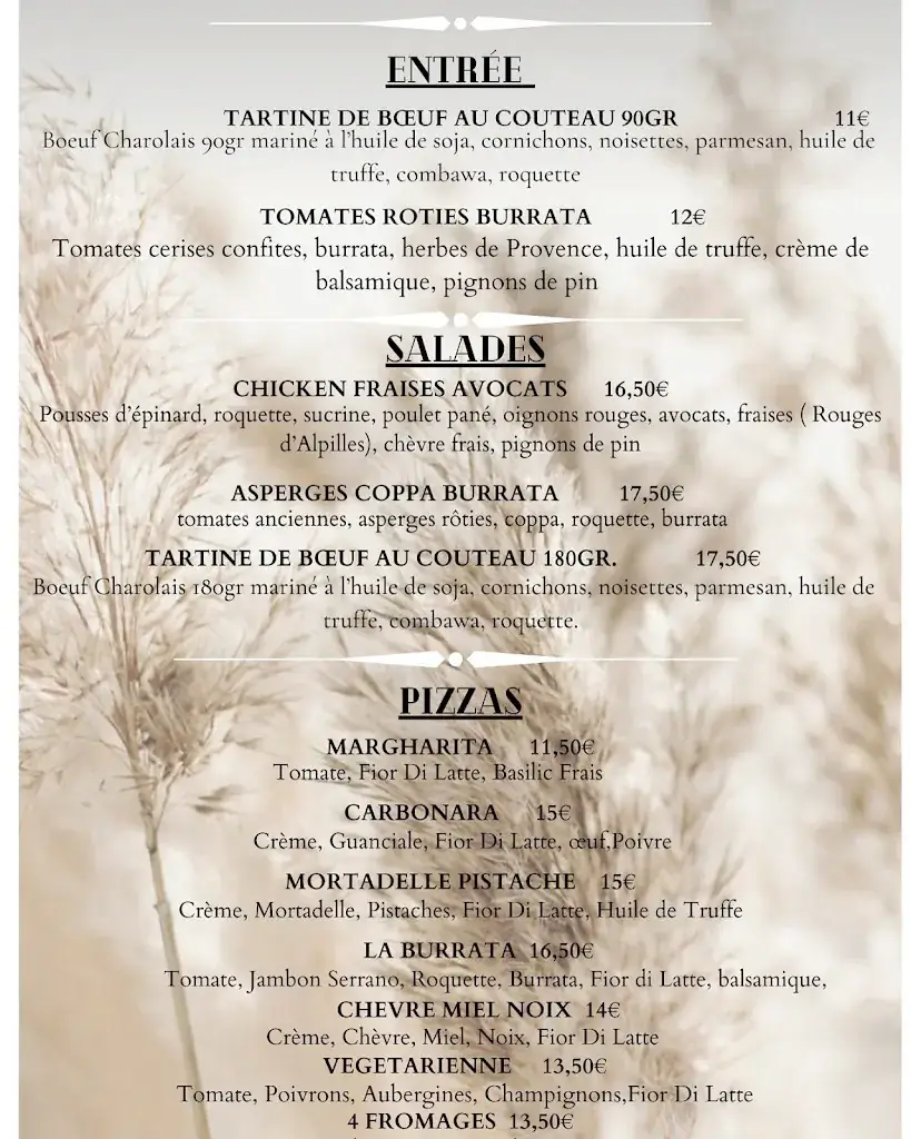 Menu_La paillote des alpilles_Fontvieille_image_2