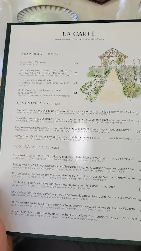 Menu_La Table d'Estoublon_Fontvieille_image_2