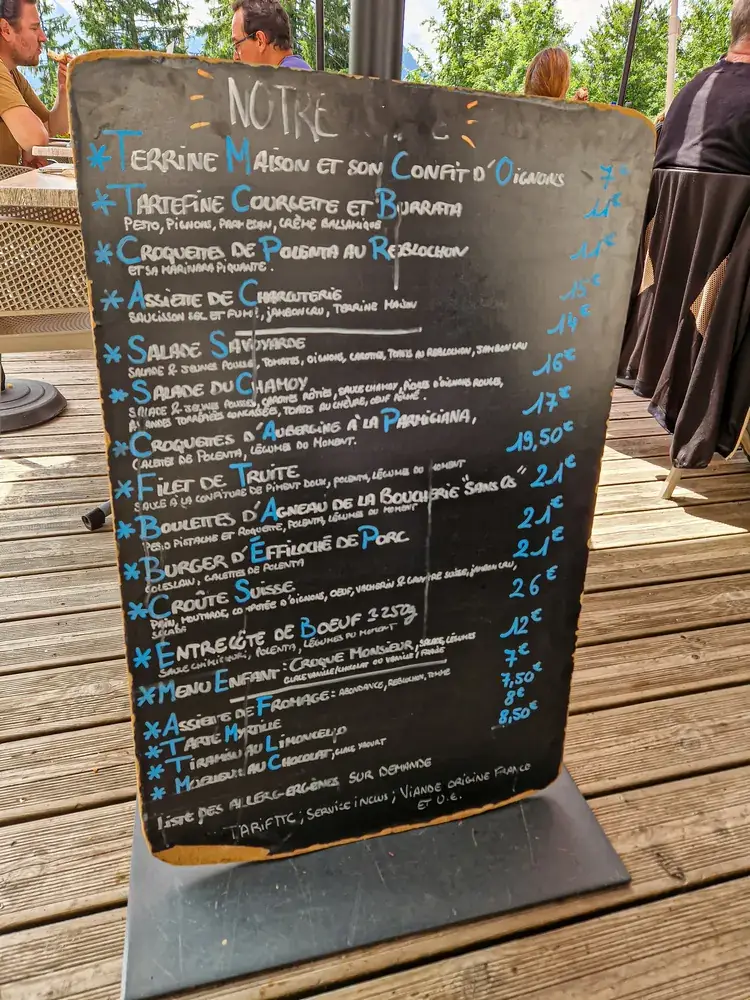 Menu_Restaurant du Lac Vert_Passy_image_1