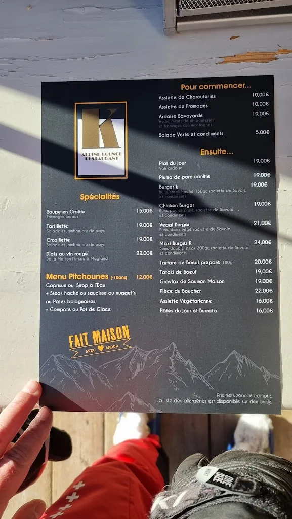 Menu_Le K Restaurant Lounge Bar d'altitude_Arâches-la-Frasse_image_3