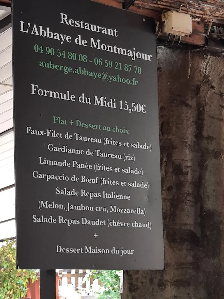 Menu_Auberge de l'Abbaye de Montmajour_Arles_image_2