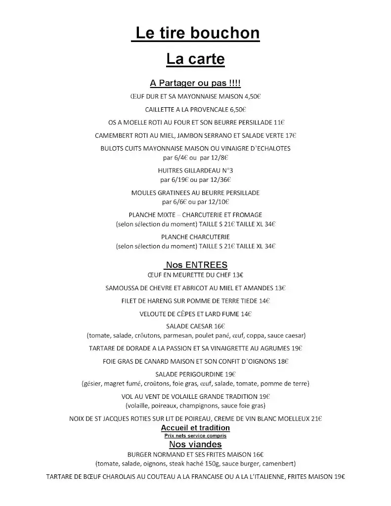 Menu_Le Tire Bouchon_Fréjus_image_1