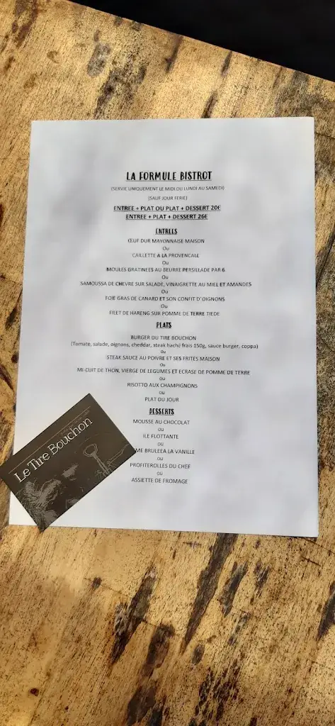 Menu_Le Tire Bouchon_Fréjus_image_4