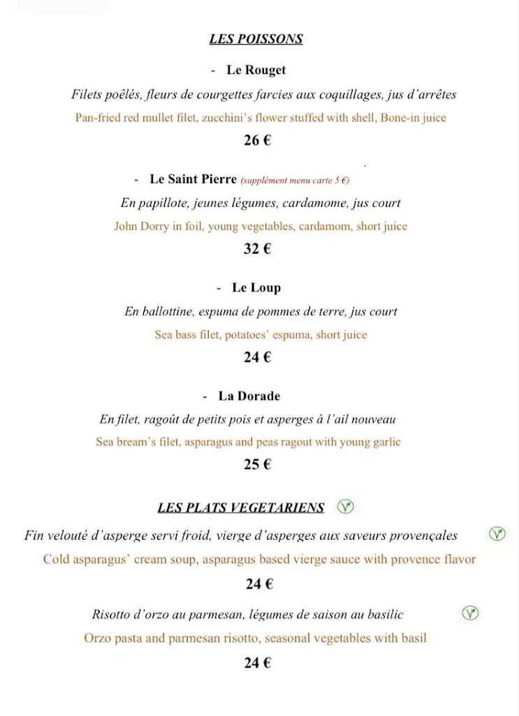 Menu_La table de Guillôme à l’hôtel l’Arena_Fréjus_immagine_3