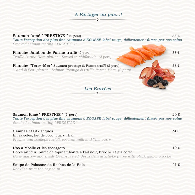 Menu_Restaurant Le 43_Fréjus_image_1
